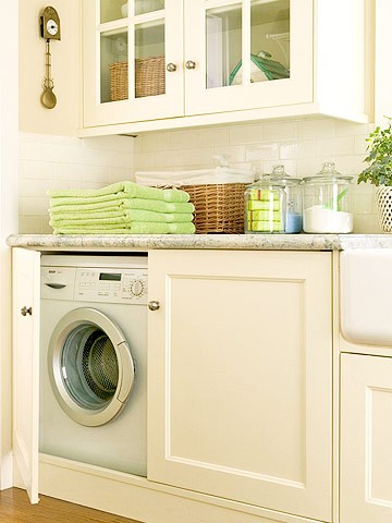 Bố trí máy giặt trong nhà bếp chật hẹp maybomtangap.com